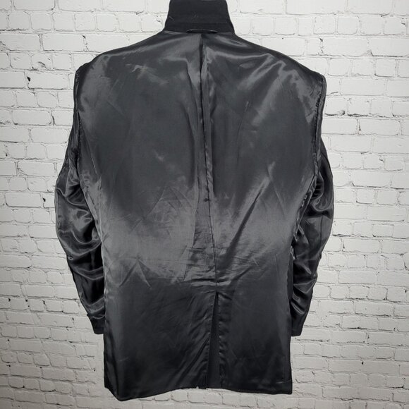 T. Harris Black Cashmere Silk Wool 2 Button Vented Notch Blazer Sport Coat 42R - Picture 6 of 14